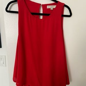 Red sleeveless work top